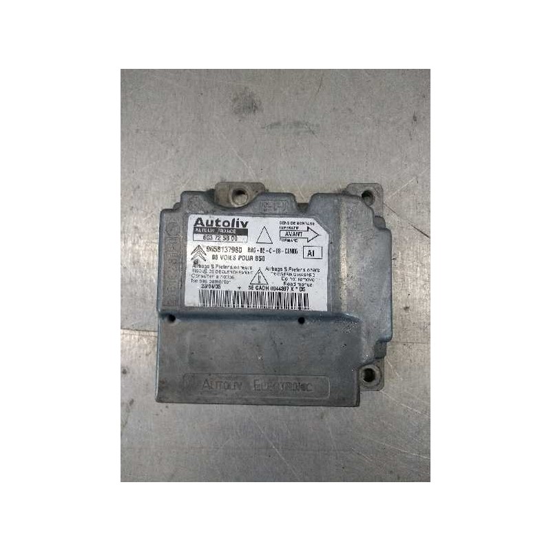 Recambio de centralita airbag para citroen c4 coupe vtr referencia OEM IAM 603725800 9658137980 B50 654634 8VOICES