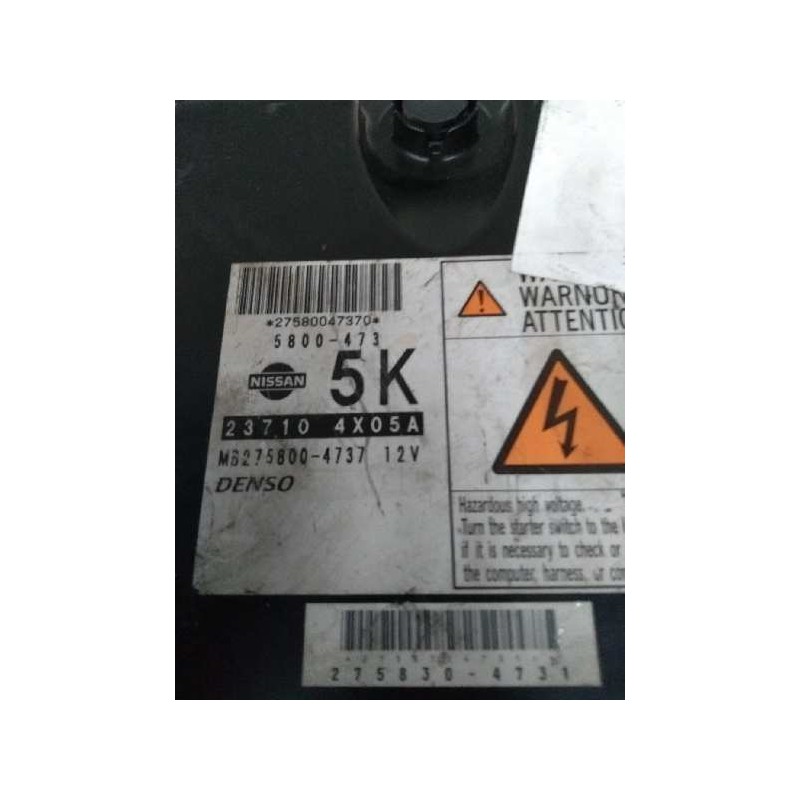 Recambio de centralita motor uce para nissan pathfinder (r51) 2.5 dci xe referencia OEM IAM 237104X05A MB2758004737 5800473 5K