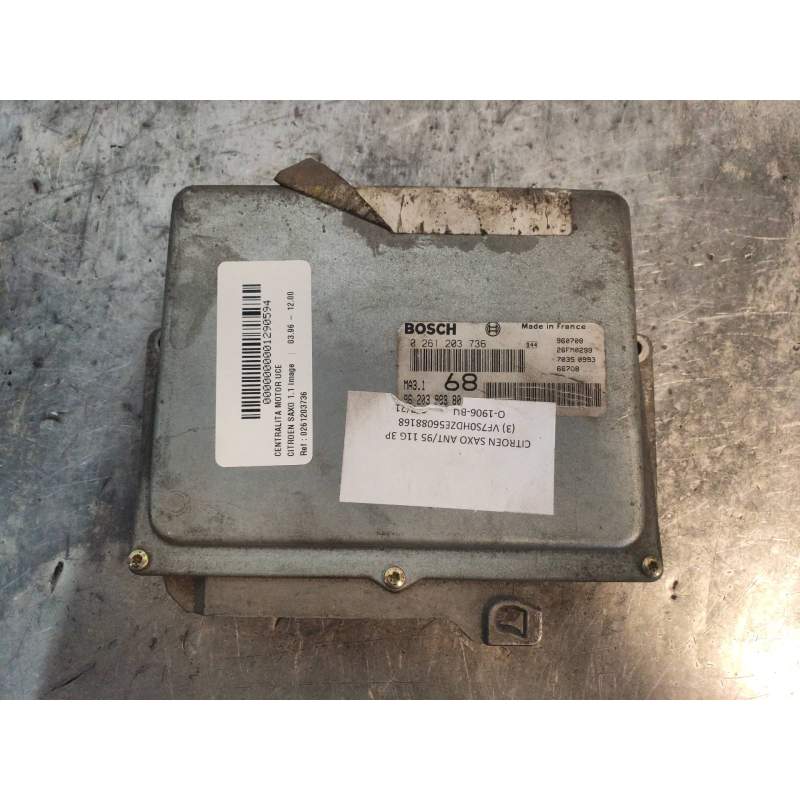 Recambio de centralita motor uce para citroën saxo 1.1 image referencia OEM IAM 0261203736 9620398980 
