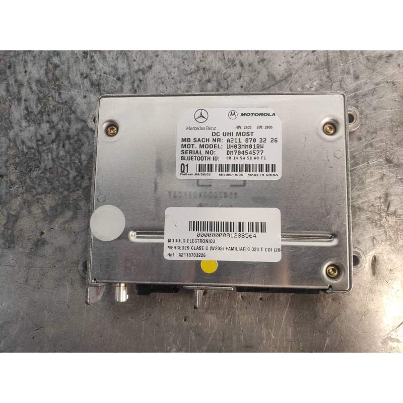 Recambio de modulo electronico para mercedes-benz clase c (w203) familiar c 320 t cdi (203.220) referencia OEM IAM A2118703226  