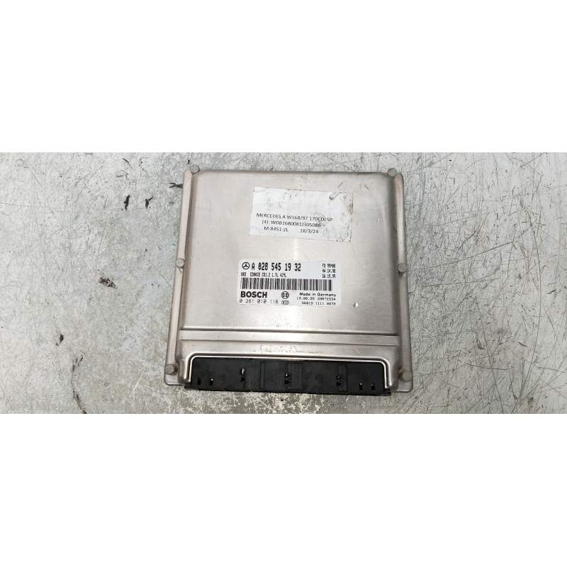 Recambio de centralita motor uce para mercedes-benz clase a (w168) 170 cdi (168.008) referencia OEM IAM 0281010118 A0285451932 