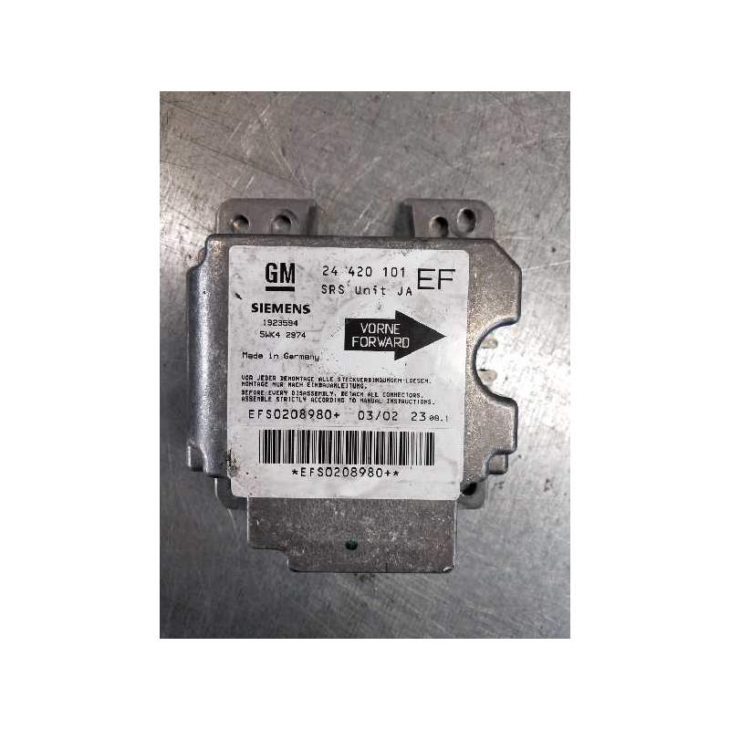 Recambio de centralita airbag para opel omega b elegance familiar referencia OEM IAM 5WK42974 1923594 24420101