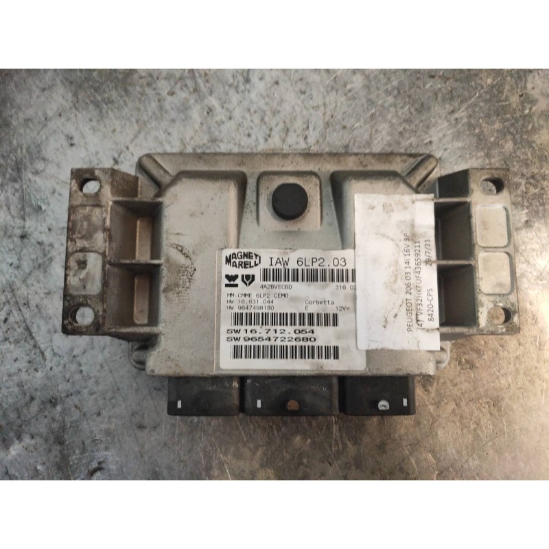 Recambio de centralita motor uce para peugeot 206 berlina quicksilver referencia OEM IAM IAW6LP203 9654722680 16712054