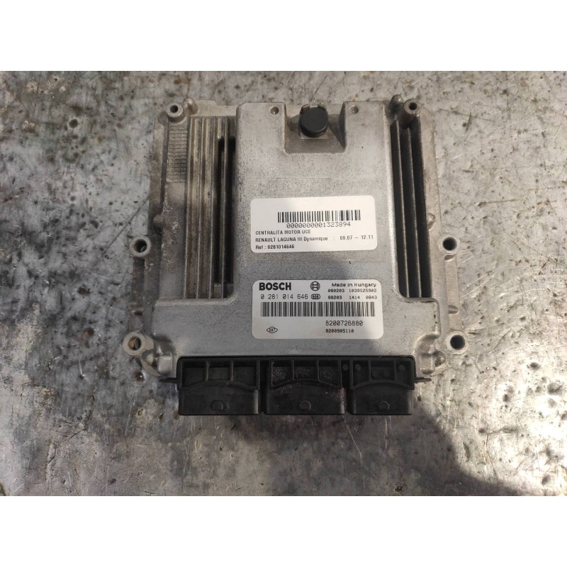 Recambio de centralita motor uce para renault laguna iii dynamique referencia OEM IAM 0281014646 8200726880 8200905110