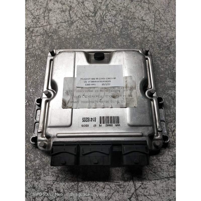 Recambio de centralita motor uce para peugeot 406 berlina (s1/s2) sv referencia OEM IAM 0281010877 9645532880 EDC15