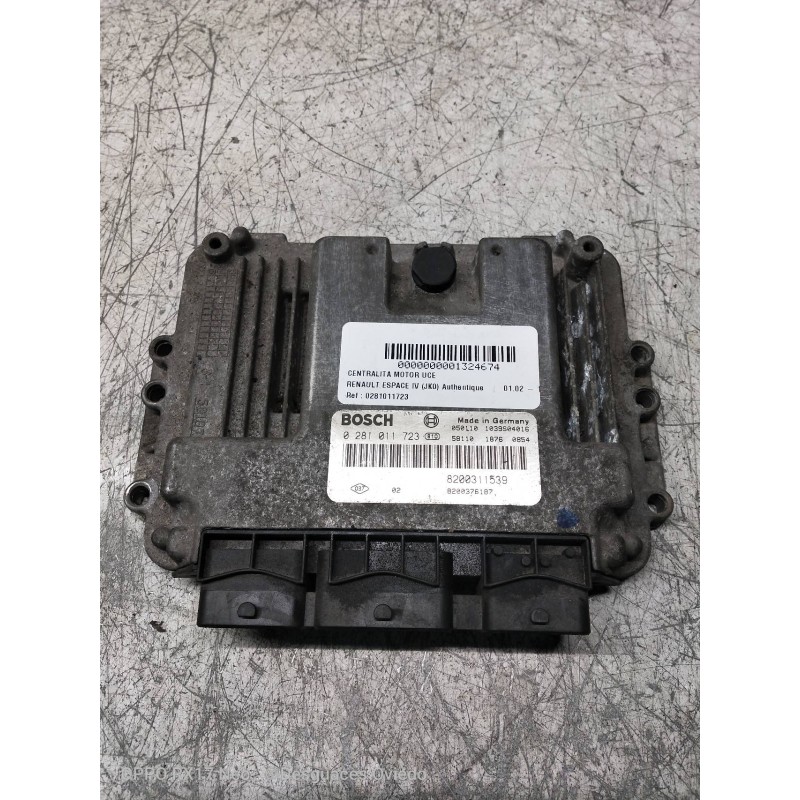 Recambio de centralita motor uce para renault espace iv (jk0) authentique referencia OEM IAM 0281011723 8200311539 8200376187