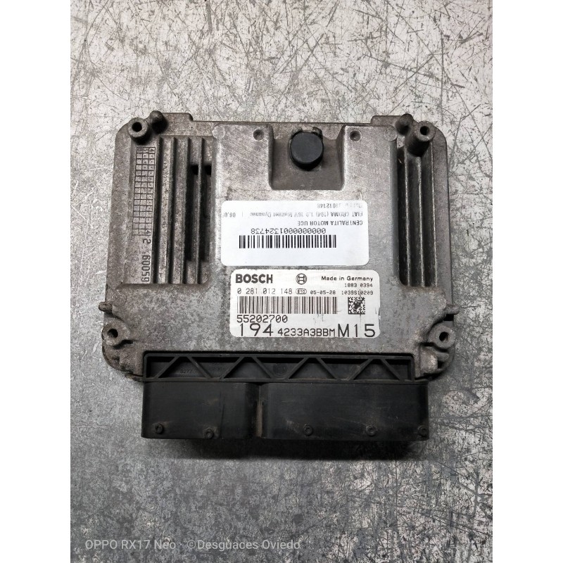 Recambio de centralita motor uce para fiat croma (194) 1.9 16v multijet dynamic referencia OEM IAM 0281012148 55202700 