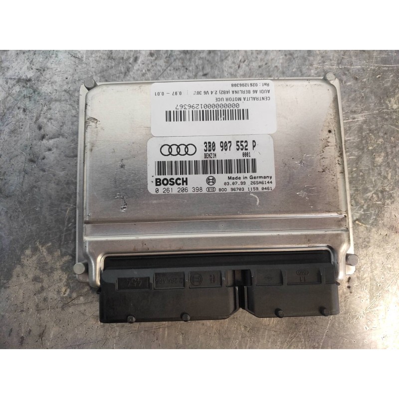 Recambio de centralita motor uce para audi a6 berlina (4b2) 2.4 v6 30v referencia OEM IAM 0261206398 3B0907552P 