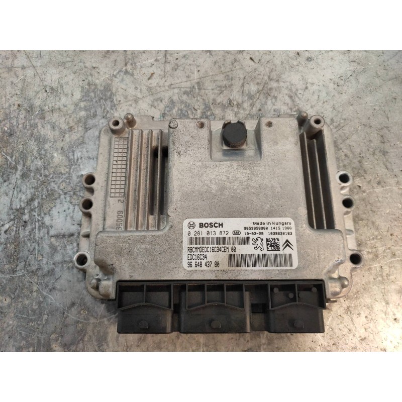 Recambio de centralita motor uce para peugeot partner kombi premium referencia OEM IAM 0281013872 9664843780 EDC16C34 9653958980