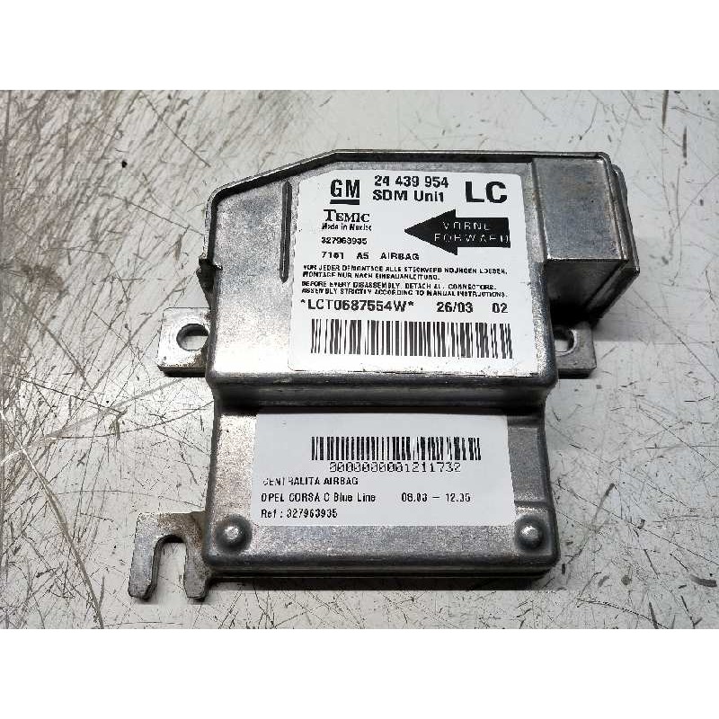 Recambio de centralita airbag para opel corsa c blue line referencia OEM IAM 327963935 24439954 