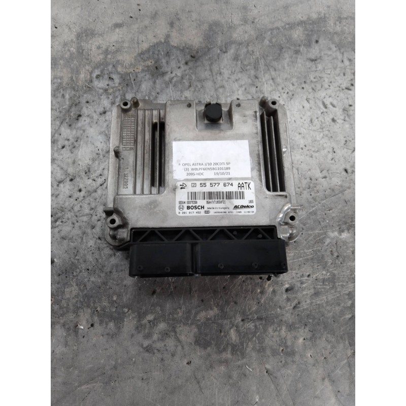 Recambio de centralita motor uce para opel astra j lim. cosmo referencia OEM IAM 0281017452 55577674 55575350