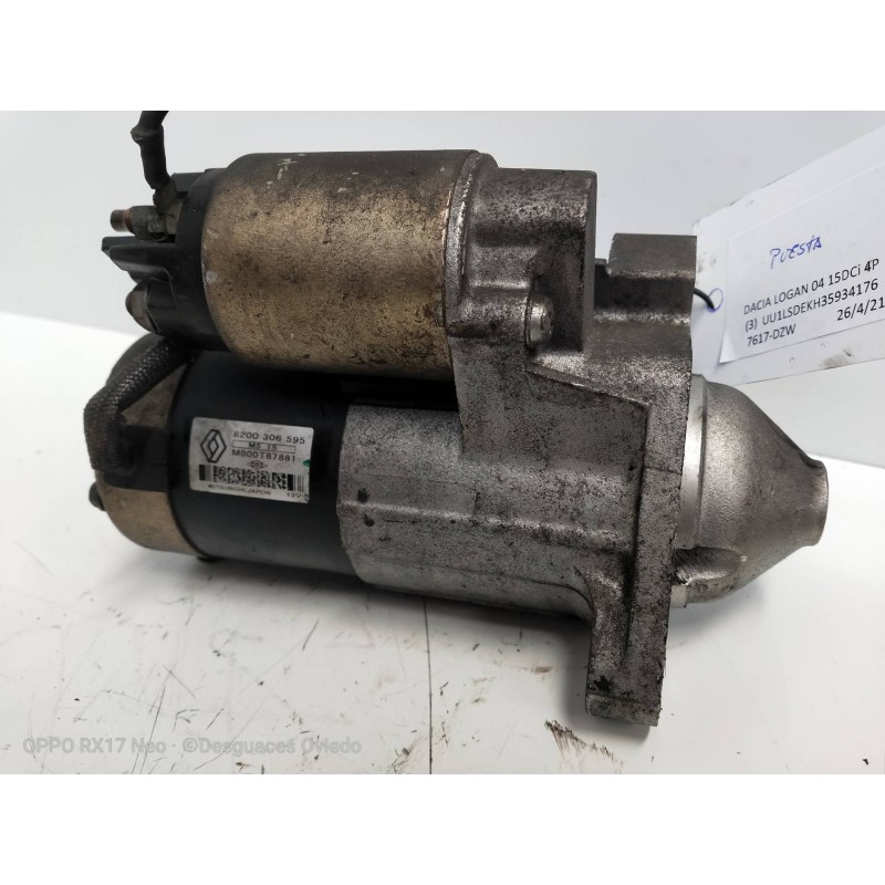 Recambio de motor arranque para dacia logan básico referencia OEM IAM M000T87881 8200306595 15DCI MITSUBISHI