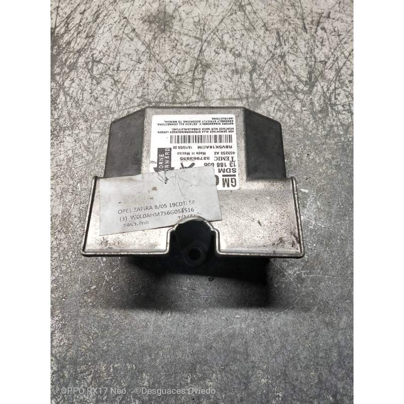 Recambio de centralita airbag para opel zafira b cosmo referencia OEM IAM 13188856 327963935 2005