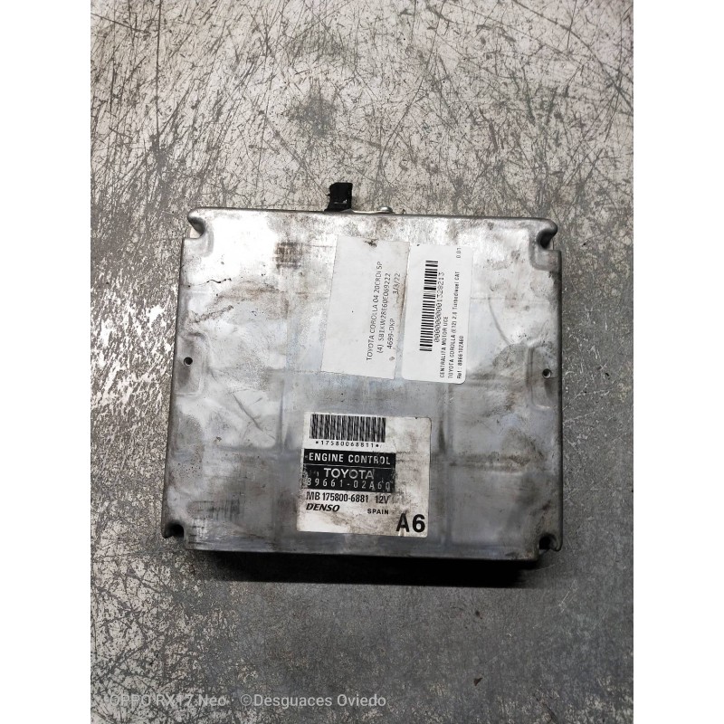 Recambio de centralita motor uce para toyota corolla (e12) 2.0 turbodiesel cat referencia OEM IAM 8966102A60 MB1758006881 