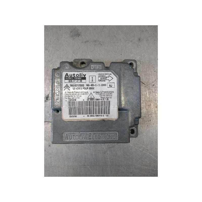 Recambio de centralita airbag para citroen c4 picasso sx referencia OEM IAM 9664217980 606474700 AJ