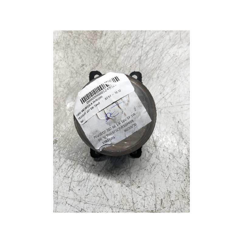 Recambio de faro antiniebla derecho para peugeot 207 sw sport referencia OEM IAM   2009