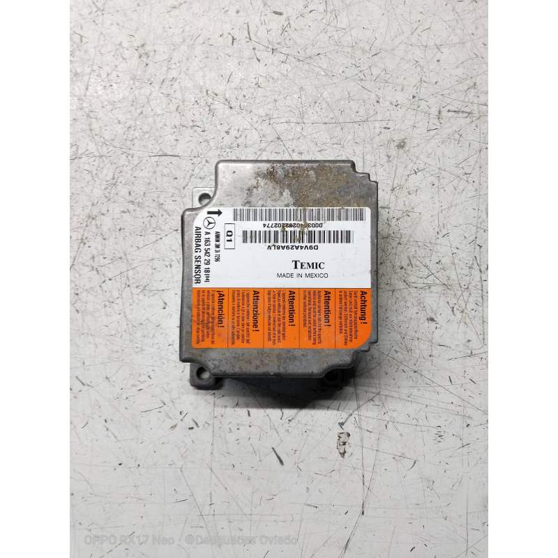 Recambio de centralita airbag para mercedes-benz clase m (w163) 270 cdi (163.113) referencia OEM IAM A1635422918  