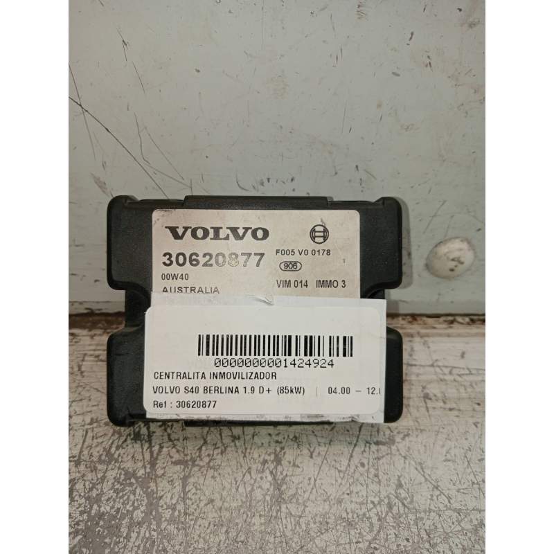 Recambio de centralita inmovilizador para volvo s40 berlina 1.9 d+ (85kw) referencia OEM IAM 30620877  F005VO0178