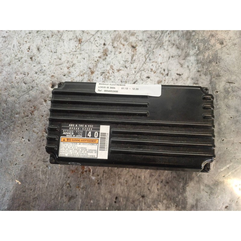 Recambio de modulo electronico para lexus is 300h referencia OEM IAM 8954053480 0795003220 