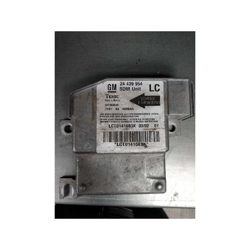 Recambio de centralita airbag para opel corsa c sri referencia OEM IAM 327963935 24439954 