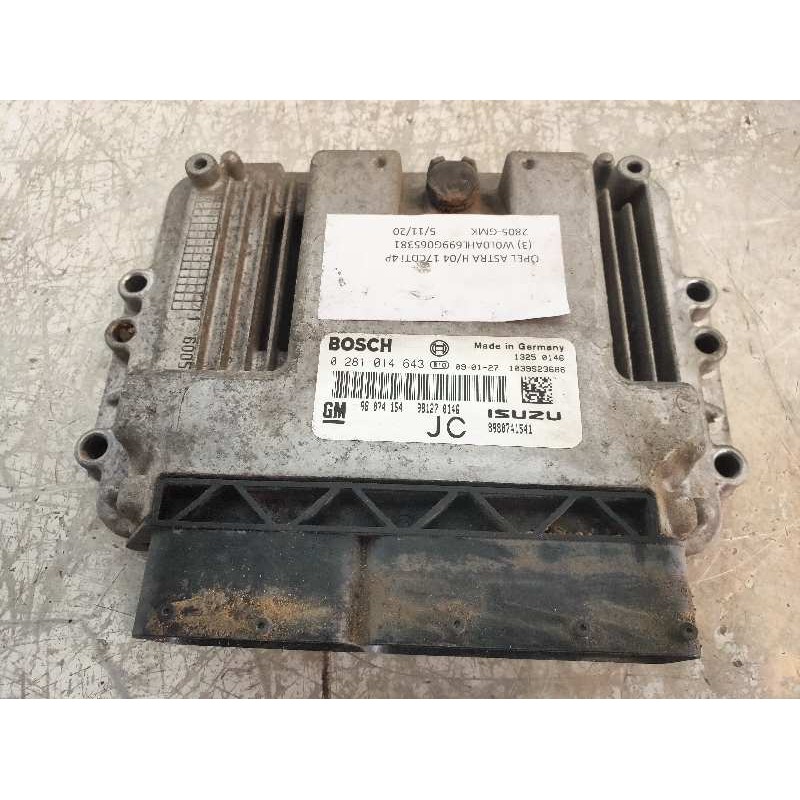 Recambio de centralita motor uce para opel astra h ber. cosmo referencia OEM IAM 0281014643 98074154 981270146 8980741541 JC