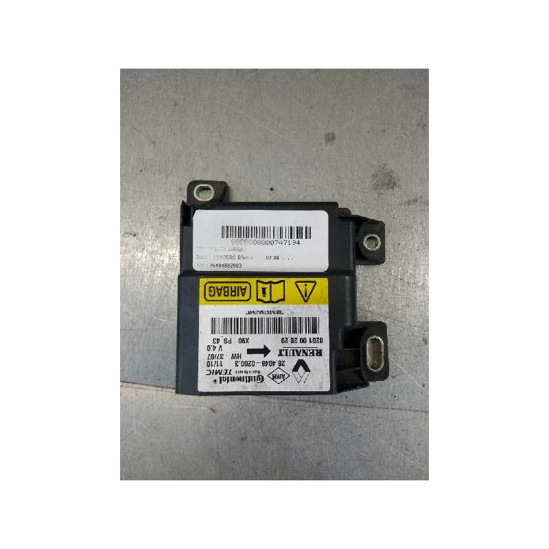 Recambio de centralita airbag para dacia sandero básico referencia OEM IAM 28404802003 8201002829 