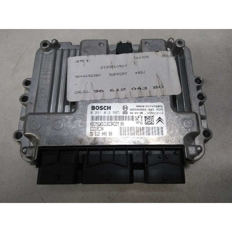 Recambio de centralita motor uce para citroen c4 berlina collection referencia OEM IAM 0281012985 9661204380 EDC16C34