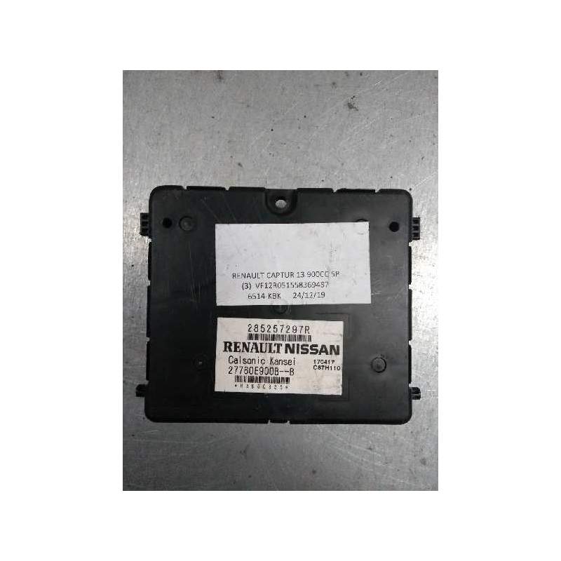 Recambio de centralita aire acondicionado para renault captur 0.9 energy referencia OEM IAM 285257297R 27760E900B B 170417