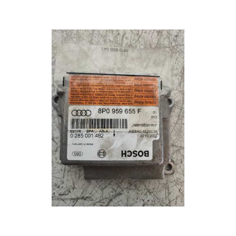 Recambio de centralita airbag para audi a3 (8p) 2.0 tdi ambiente referencia OEM IAM 0285001482 8P0959655F 