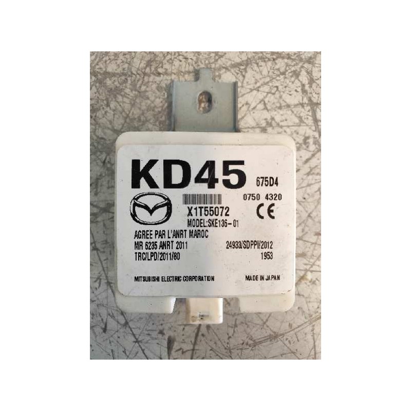 Recambio de modulo electronico para mazda cx-5 2.2 turbodiesel cat referencia OEM IAM KD45675D4 X1T55072 