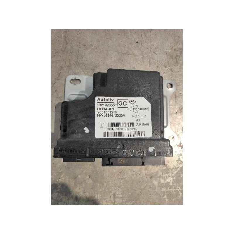 Recambio de centralita airbag para renault espace v 1.6 dci diesel fap energy referencia OEM IAM 632199300F 985105127R AUTOLIV