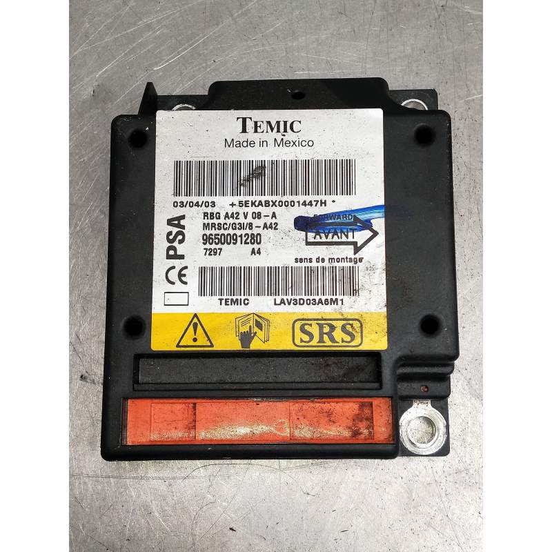 Recambio de centralita airbag para citroën c3 pluriel 1.6 16v sensodrive referencia OEM IAM 9650091280  2003