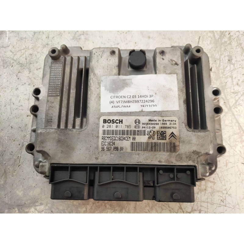 Recambio de centralita motor uce para citroen c2 furio referencia OEM IAM 0281011785 9656709880 9654490280 1039S06753 BOSCH