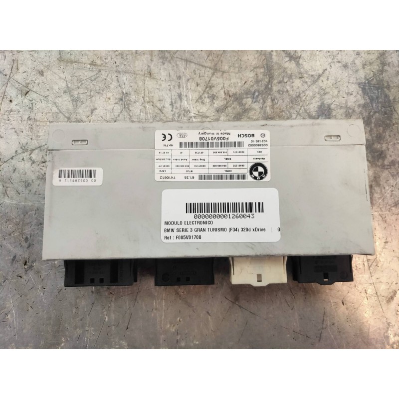 Recambio de modulo electronico para bmw serie 3 gran turismo (f34) 320d xdrive referencia OEM IAM F005V01708 0053800002 10213510