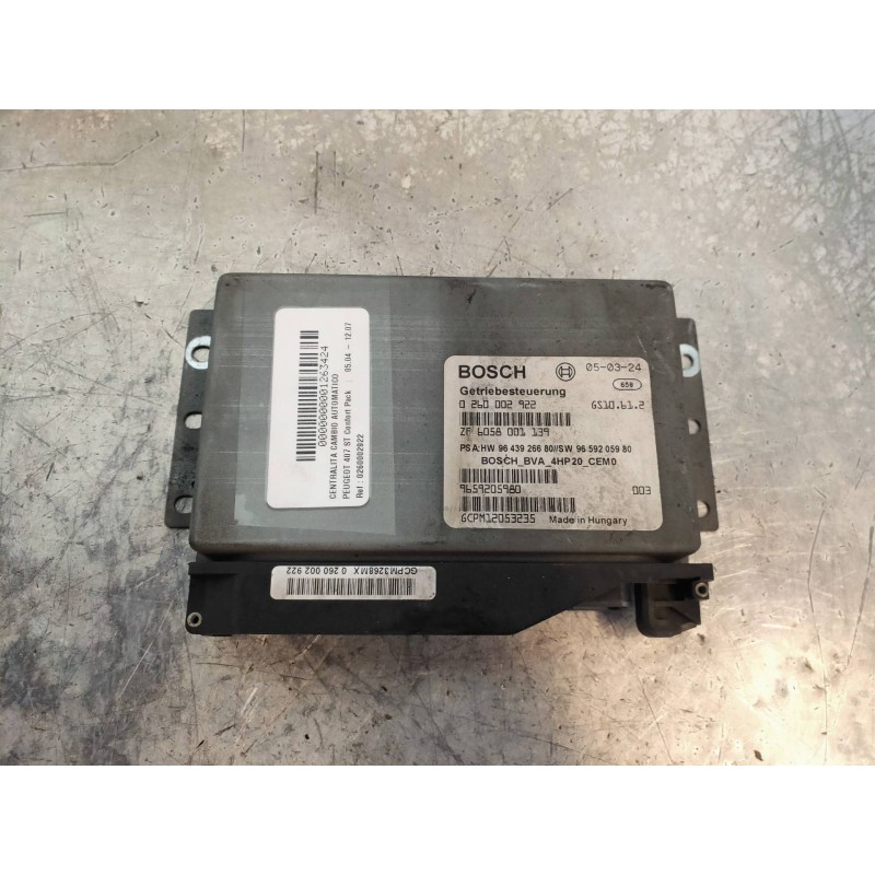 Recambio de centralita cambio automatico para peugeot 407 st confort pack referencia OEM IAM 0260002922 9643926680 9659205980 BO