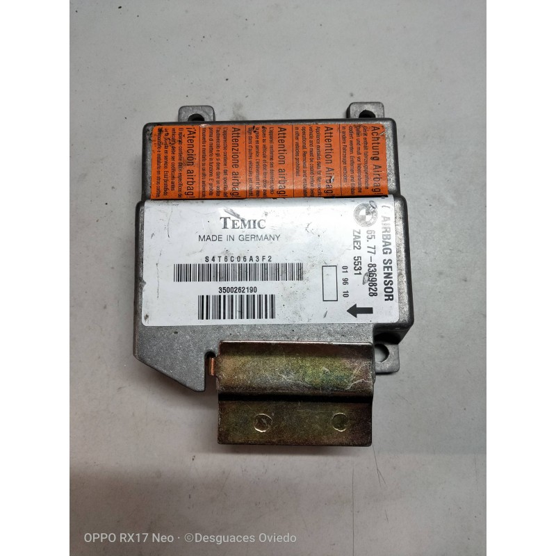 Recambio de centralita airbag para bmw serie 3 berlina (e36) referencia OEM IAM 65778369828 ZAE25531 