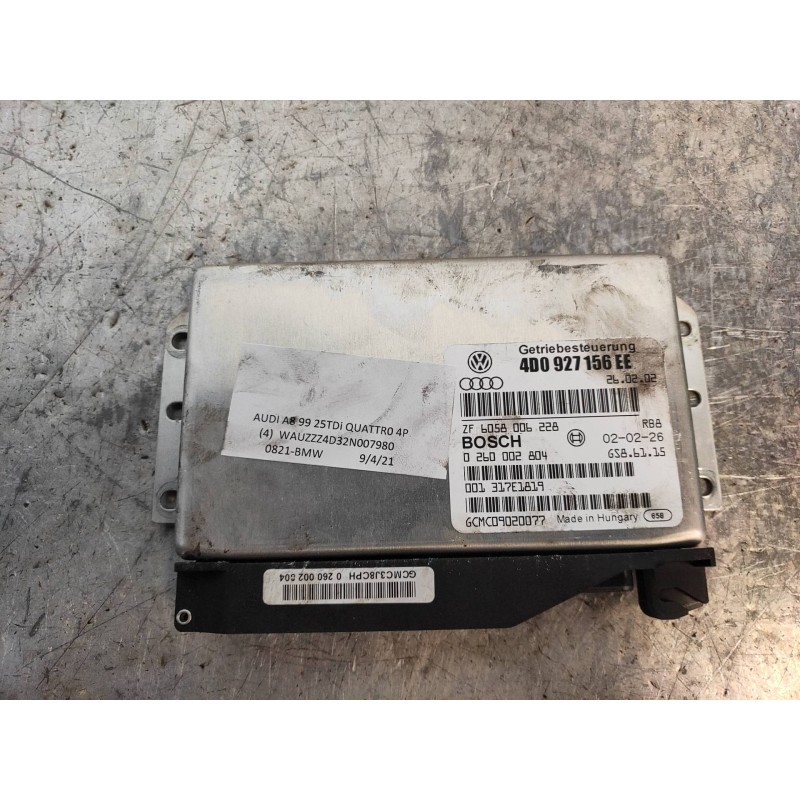 Recambio de centralita cambio automatico para audi a8 (d2) 2.5 tdi quattro referencia OEM IAM 4D0927156EE 0260002804 6058006228