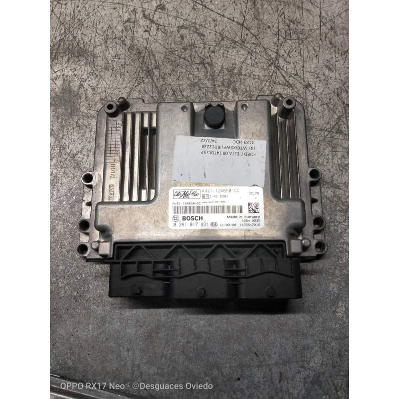 Recambio de centralita motor uce para ford fiesta (cb1) titanium referencia OEM IAM 0281017831 AV2112A650GC 
