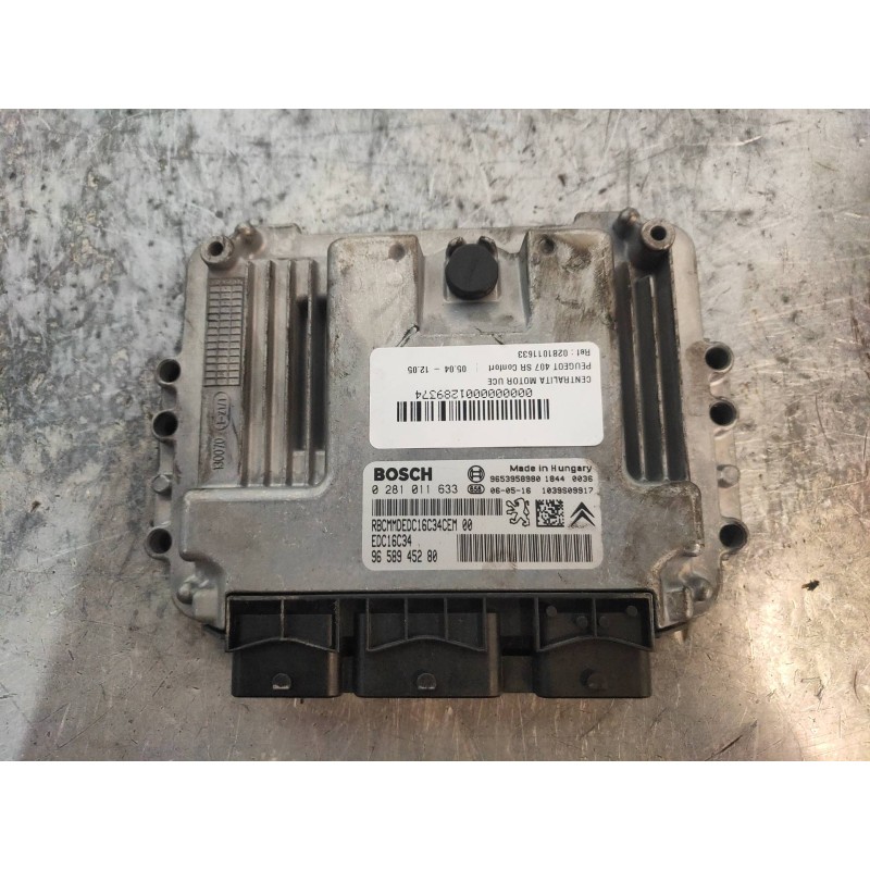 Recambio de centralita motor uce para peugeot 407 sr confort referencia OEM IAM 0281011633 9658945280 EDC16C34