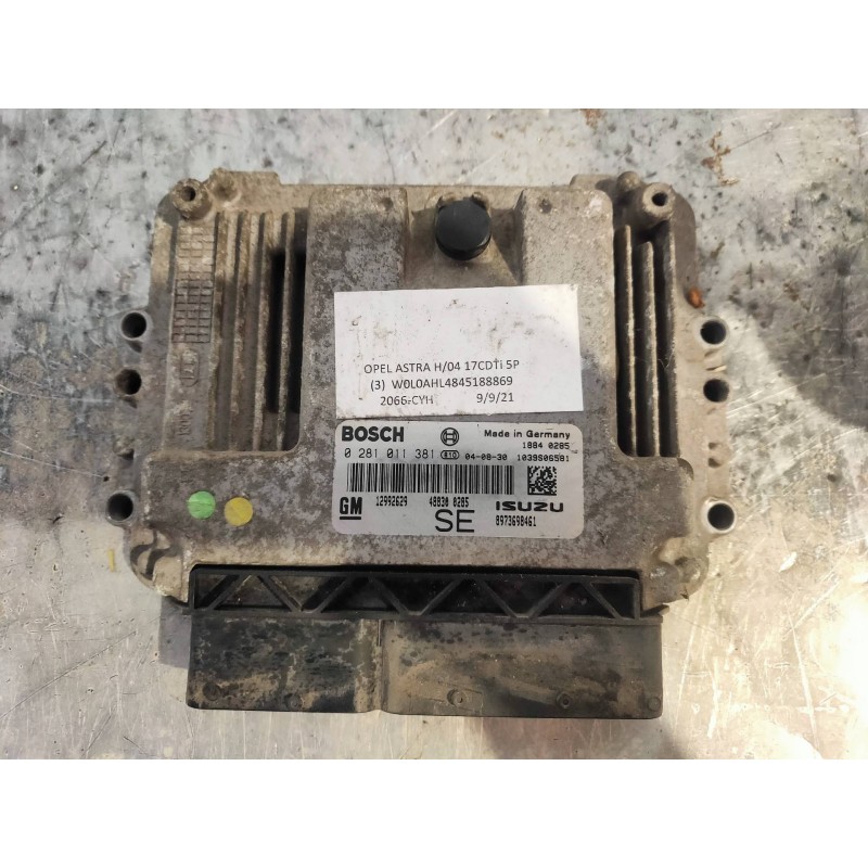 Recambio de centralita motor uce para opel astra h berlina 1.7 16v cdti referencia OEM IAM 0281011381 12992629 SE 8973698461