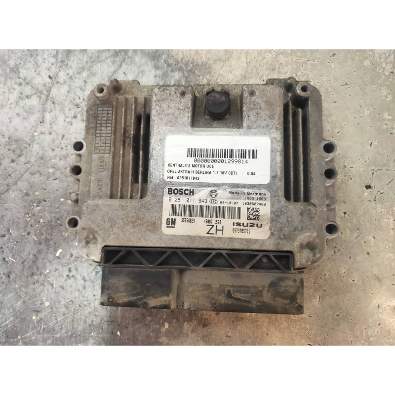 Recambio de centralita motor uce para opel astra h berlina 1.7 16v cdti referencia OEM IAM 0281011943 55556829 ZH 8973785711