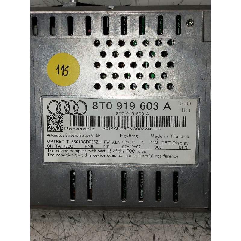 Recambio de pantalla multifuncion para audi a4 ber. (b8) referencia OEM IAM 8T0919603A 8T0919603A 2008