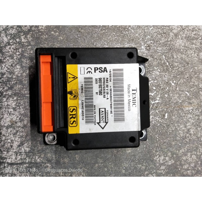 Recambio de centralita airbag para citroen c3 1.4 hdi premier referencia OEM IAM 9651927580  