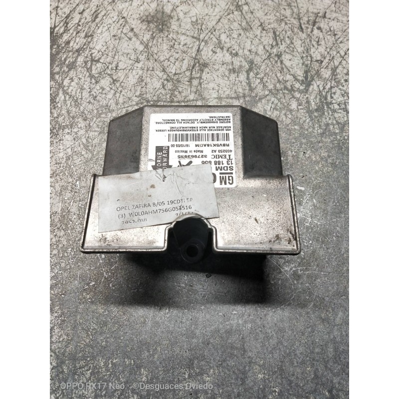 Recambio de centralita airbag para opel zafira b cosmo referencia OEM IAM 13188856 327963935 