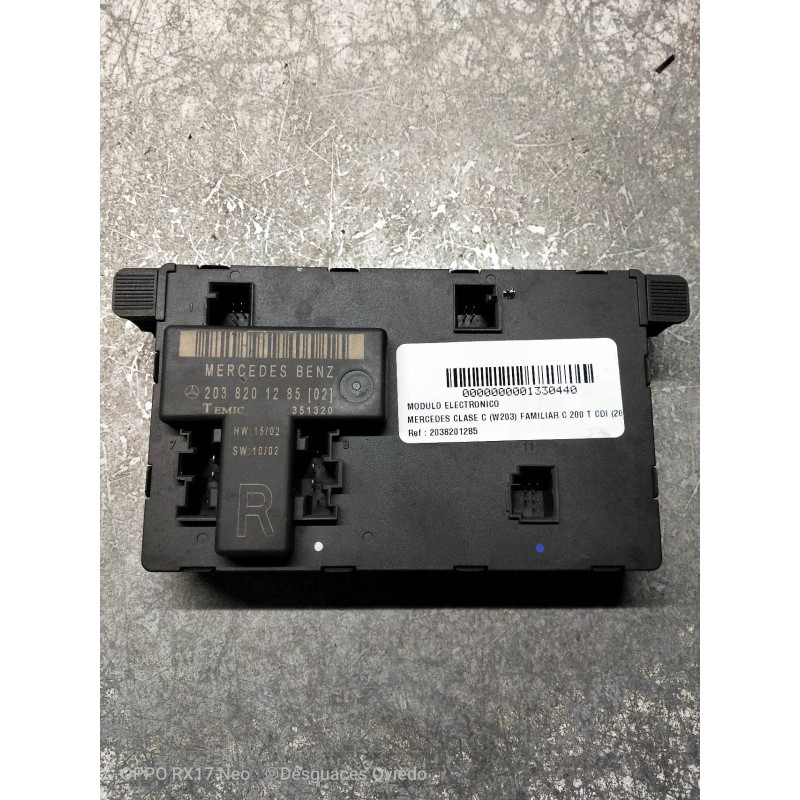 Recambio de modulo electronico para mercedes clase c (w203) familiar c 200 t cdi (203.204) referencia OEM IAM 2038201285  