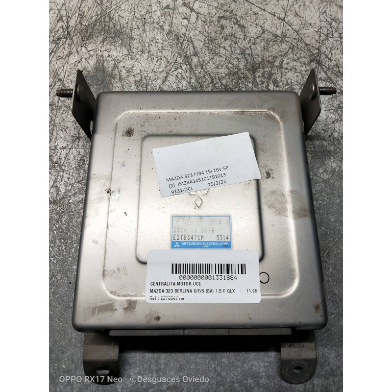 Recambio de centralita motor uce para mazda 323 berlina c/f/s (ba) 1.5 f glx referencia OEM IAM E2T83471M Z51418881A Z514 A