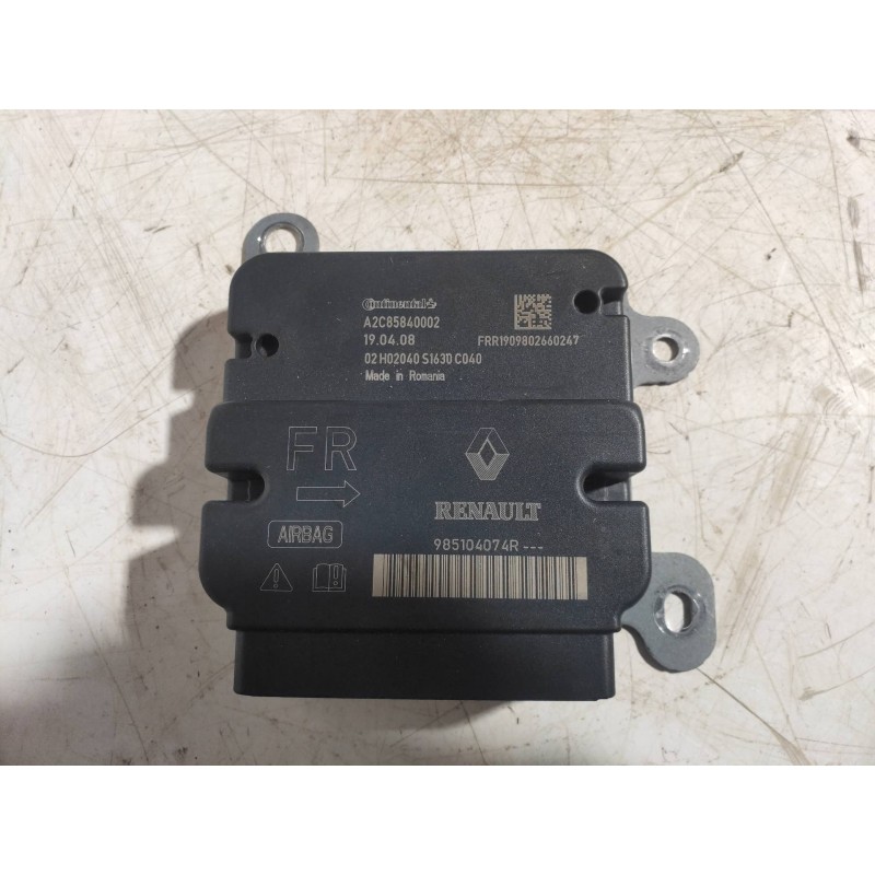 Recambio de centralita airbag para renault zoe limited referencia OEM IAM 985104074R A2C85840002 