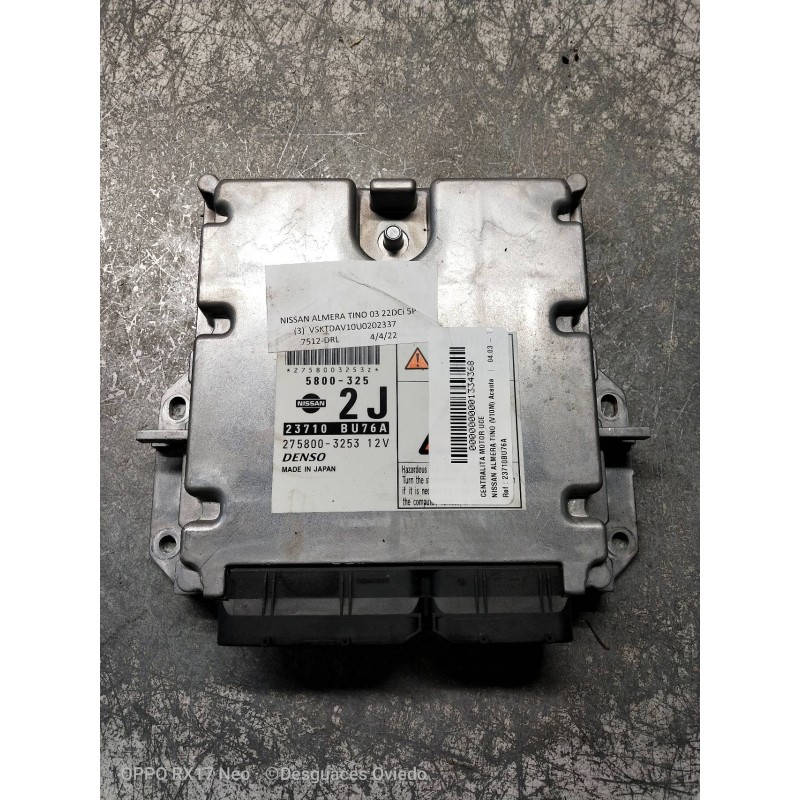 Recambio de centralita motor uce para nissan almera tino (v10m) acenta referencia OEM IAM 23710BU76A 2758003253 5800325 2J