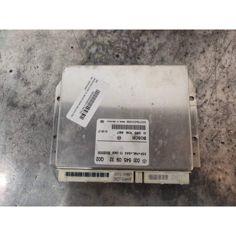 Recambio de centralita abs para mercedes-benz clase cl (w215) coupe 600 (215.378) referencia OEM IAM 0265109497 0315450932 