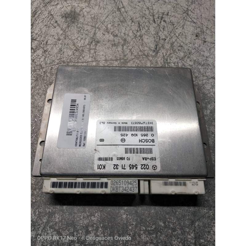 Recambio de centralita abs para mercedes-benz clase a (w168) 140 (168.031) referencia OEM IAM 0265109425 0225457132 